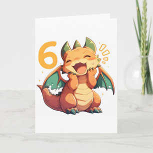 Cartão De Festividades Número Seis Feliz Dragão Anime