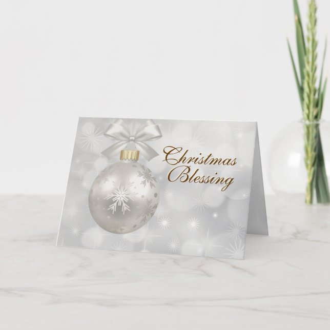 Cartão De Festividades Números de bênção natalícia 6:24-26 Bíblia Verso (Frente)