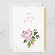 Números de mesa de casamento mesa e assentos 