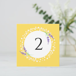 Cartão De Festividades Números de tabela borda floral