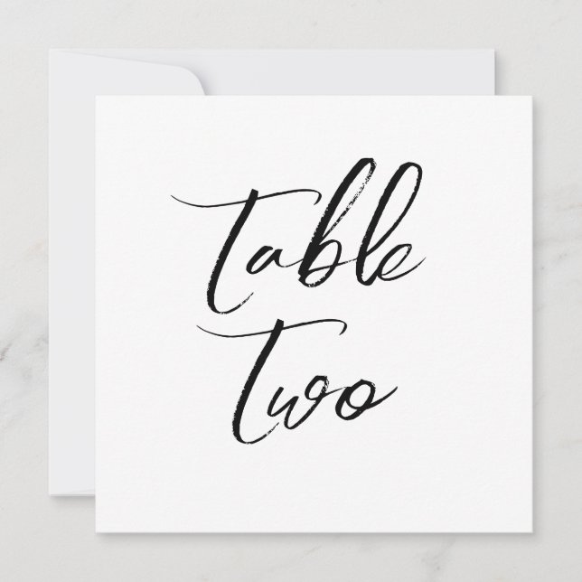 Cartão De Festividades Números de tabela borda floral simples elegante (Frente)