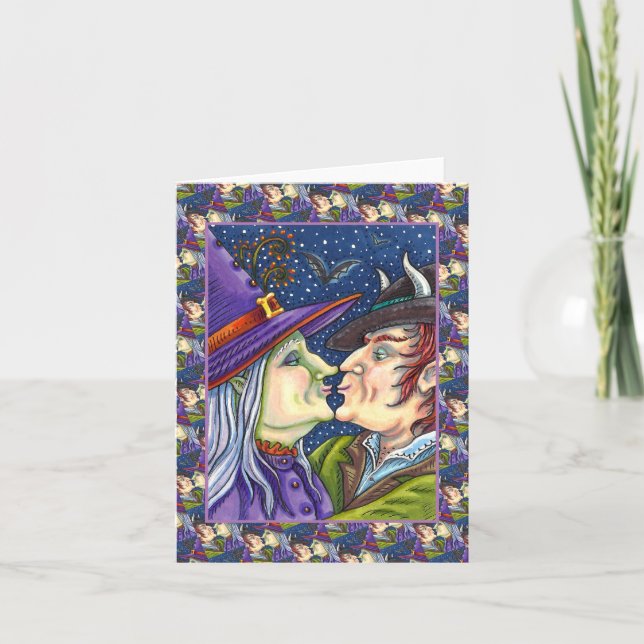 Cartão De Festividades NUNCA VELHO PARA O Vazio ROMANCE, WITCH E WARLOCK (Frente)