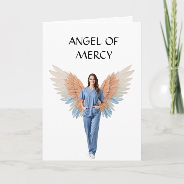 Cartão De Festividades Nurse Angel of Mercy Card (Frente)