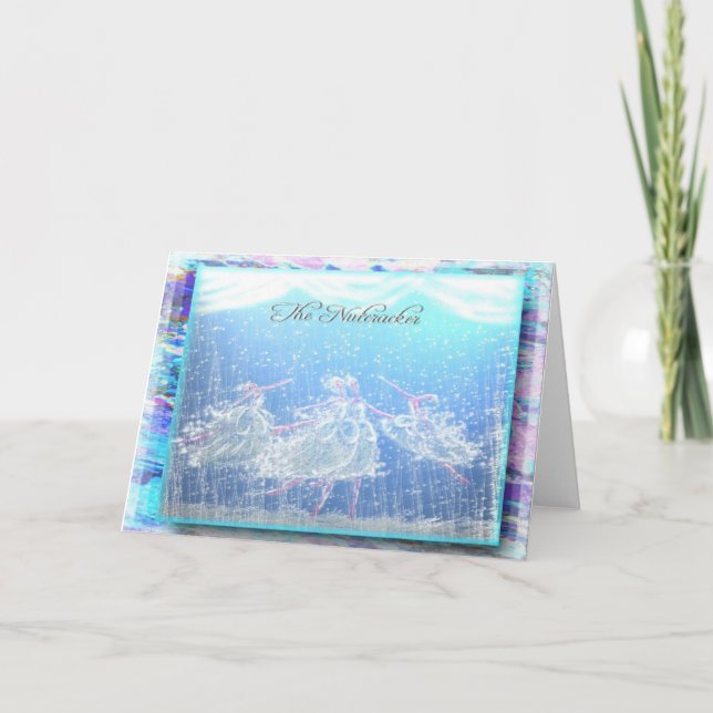 Cartão De Festividades Nutcracker Ballet "Snow"-355 (Frente)