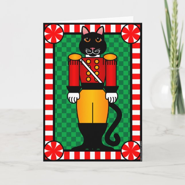 Cartão De Festividades Nutcracker Cat (Frente)