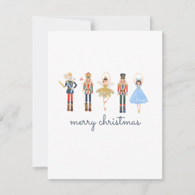Cartão De Festividades  Nutcracker Christmas Cards (Frente)