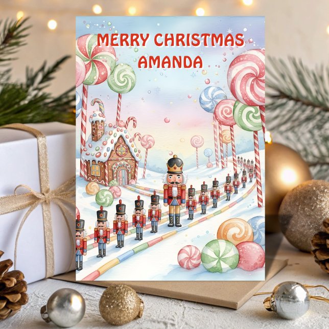 Cartão De Festividades Nutcracker Fantasy Land Kids Christmas Card (Criador carregado)