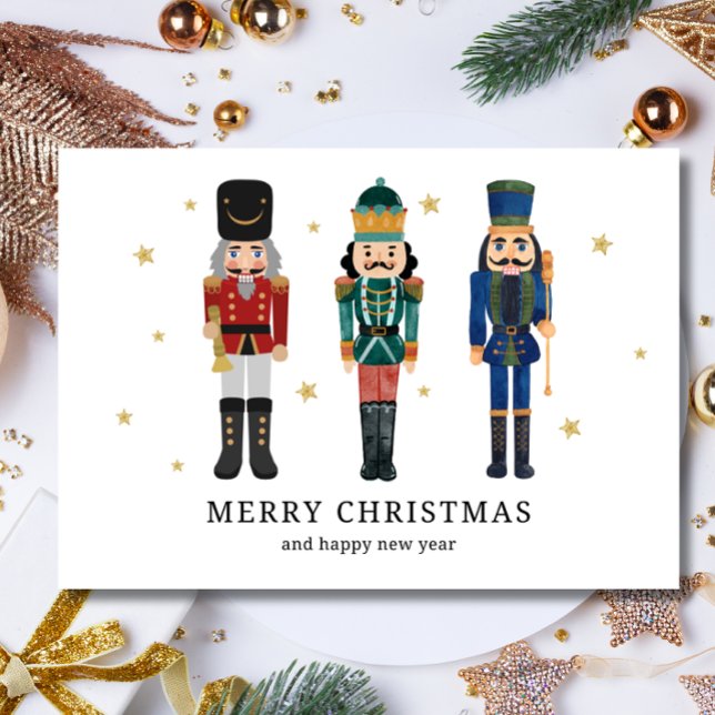 Cartão De Festividades Nutcracker Felry Natal Minimalista (#christmas #christmascrad #merrychristmas #nutcrackercard
#happyholidays #nutcracker #holidaycard)