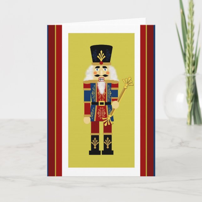Cartão De Festividades Nutcracker greeting card (Frente)