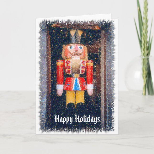 CARTÃO DE FESTIVIDADES NUTCRACKER, "HAPPY HOLIDAYS" MANIP. PHOTO CHRISTMA (Frente)