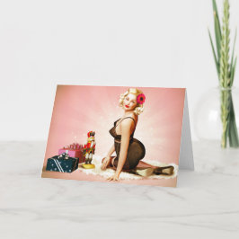 Cartão De Festividades Nutcracker Holiday Pinup Girl Greeting Card