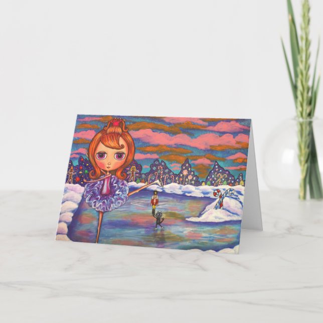 Cartão De Festividades Nutcracker Ice Ballet Card (Frente)