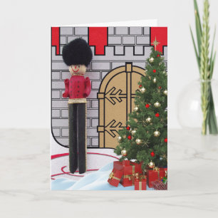 Cartão De Festividades Nutcracker na Entrada do Castelo para o Natal
