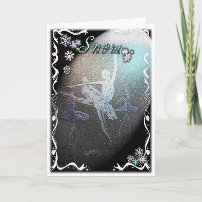 Cartão De Festividades Nutcracker Snow Scene-324 (Frente)