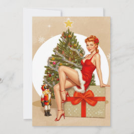 Cartão De Festividades Nutcracker Sweet Retro Pinup Christmas Card