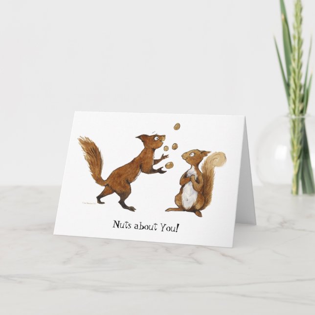Cartão De Festividades Nuts about You! Greetings Card (Frente)