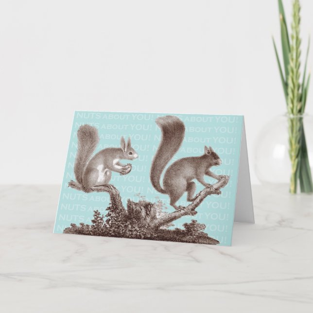 Cartão De Festividades Nuts About You - Valentine's Day Card (Frente)