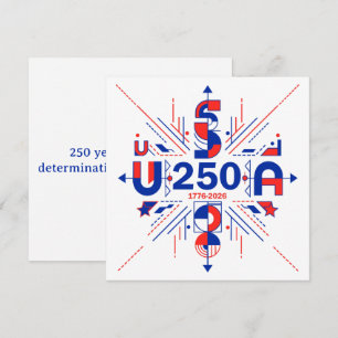 Cartão De Festividades O 250º aniversário da América