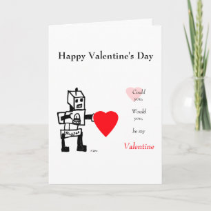 Cartão De Festividades O amor do robô, seja meu