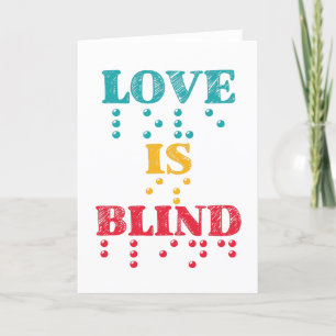 Cartão De Festividades O Amor É Cego Braille