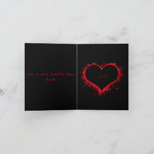 Cartão De Festividades O amor é mais poderoso que a morte