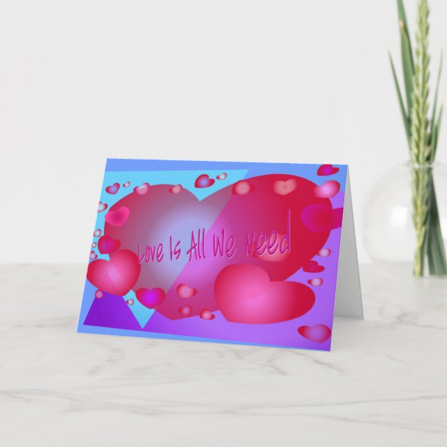 Cartão De Festividades O Amor É Tudo O Que Precisamos (Frente)