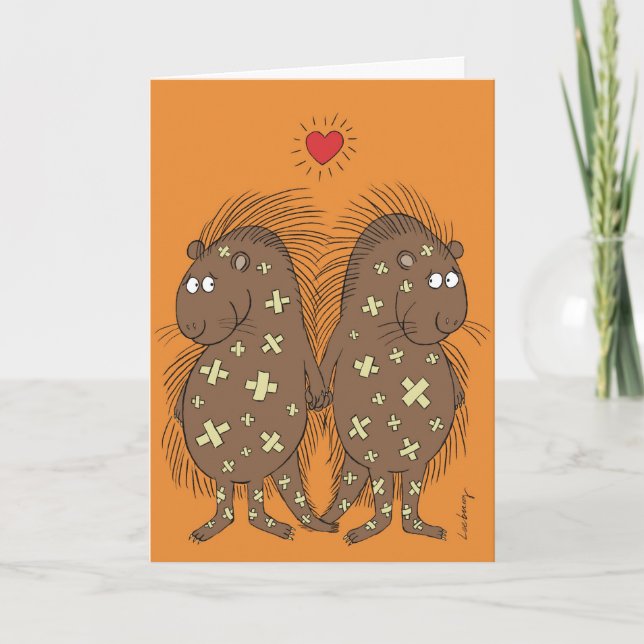 Cartão De Festividades O amor é uma coisa muito dividida (Frente)