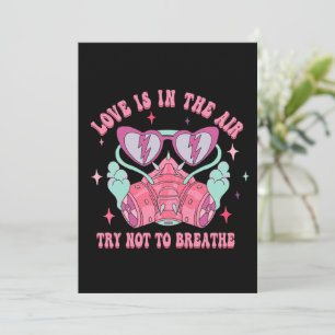 Cartão De Festividades O Amor Está No Ar Tente Não Respirar Anti Valenti