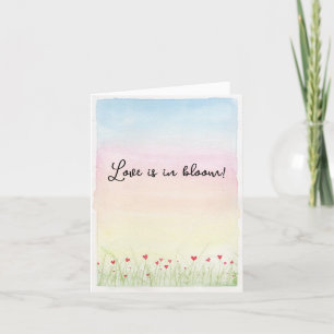 Cartão De Festividades O amor está no Bloom