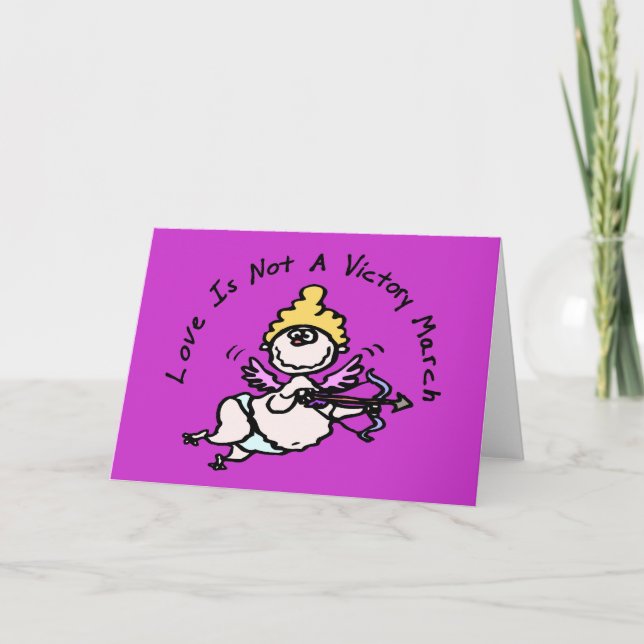 Cartão De Festividades O Amor Não É Uma Marcha Vitória (Frente)