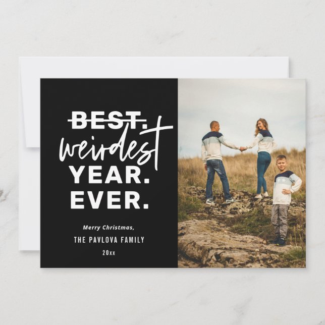 Cartão De Festividades O Ano Mais Esquisito De Todos Os Negros (Frente)