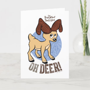 Cartão De Festividades O ANO SEM UM PAPAI NOEL™   Vixen "Oh Deer"