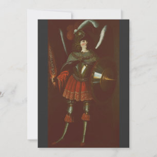 Cartão De Festividades O Arcanjo Miguel por Francisco de Zurbarán Arte
