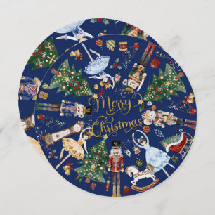 Cartão De Festividades O Balé Nutcracker Vintage Feliz Natal