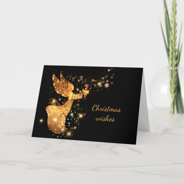 Cartão De Festividades O Canto do Anjo do Herald Carol Hark (Frente)