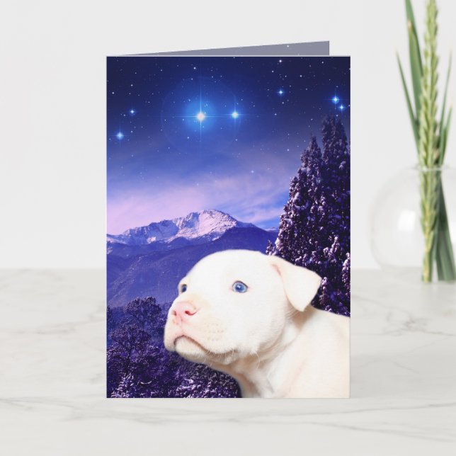 Cartão De Festividades O cão é deus soletrado para trás… (Frente)