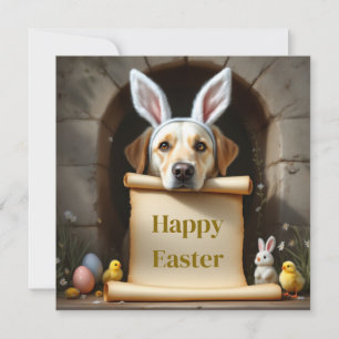 Cartão De Festividades O cão labrador e a mensagem