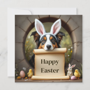 Cartão De Festividades O cão pastor australiano e a mensagem
