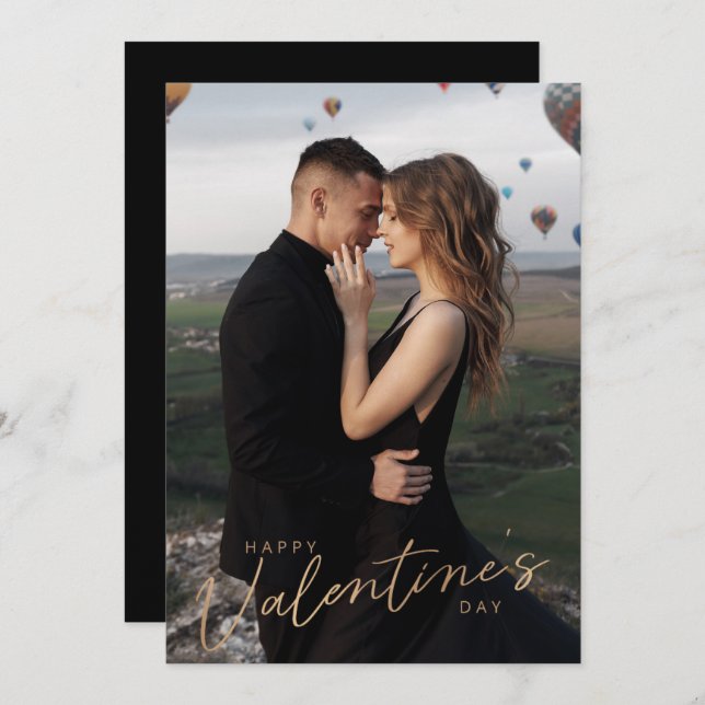 Cartão De Festividades O Casal moderno ama Namorados de fotos (Frente/Verso)