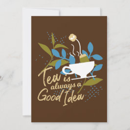 Cartão De Festividades O chá é sempre uma boa ideia para 2