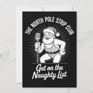 Cartão De Festividades O Clube de Strip do Polo Norte Natal Papai Noel Da