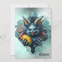 Cartão De Festividades O coelho Páscoa assustador