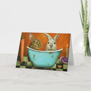 Cartão De Festividades O Conto De Dois Coelhos