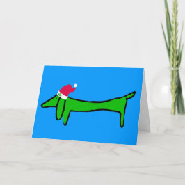 Cartão De Festividades O Dachshund para o Natal