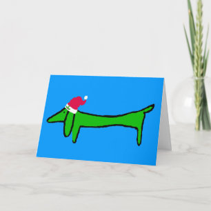 Cartão De Festividades O Dachshund para o Natal