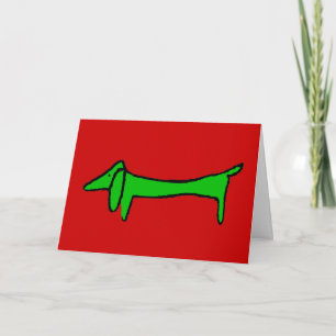 Cartão De Festividades O Dachshund para o Natal