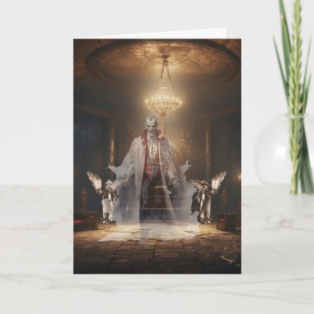 Cartão De Festividades O dia das bruxas do Conde (Frente)