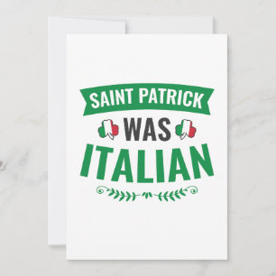 Cartão De Festividades O Dia de São Patrício Era Italiano