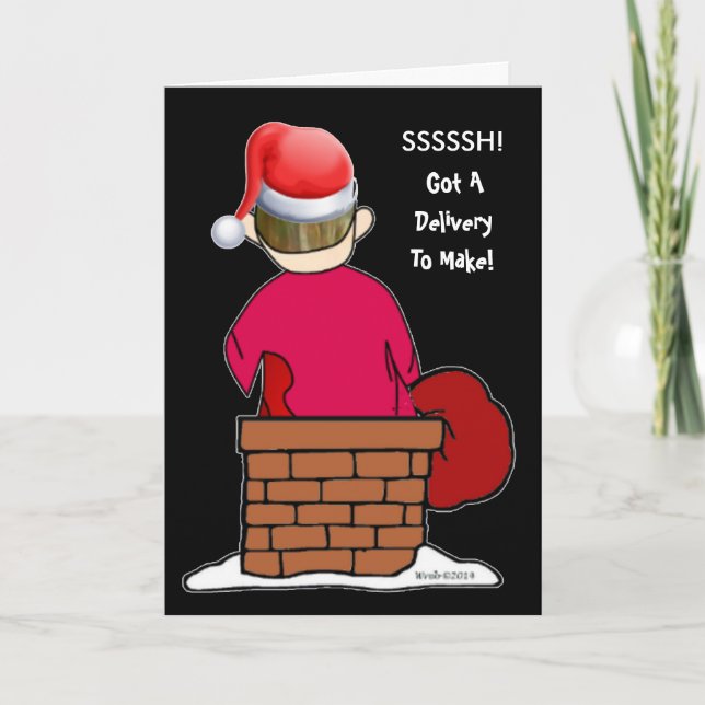 Cartão De Festividades O Doodle de Abe R faz uma entrega (Frente)