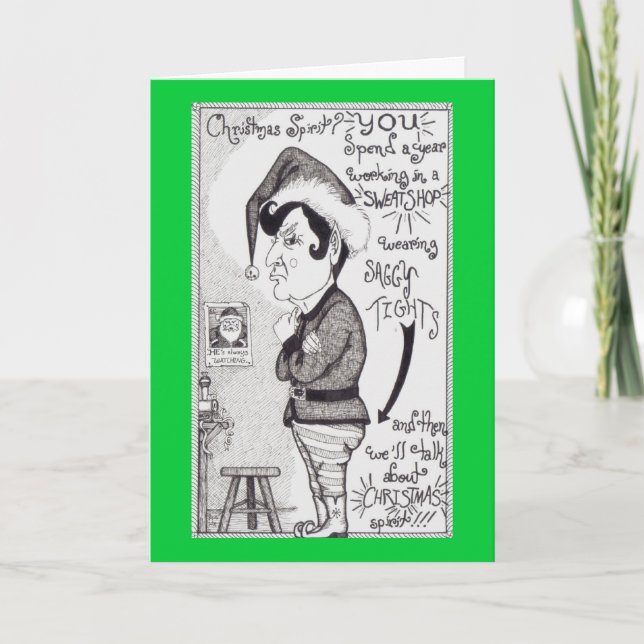 Cartão De Festividades O duende irritado (Frente)